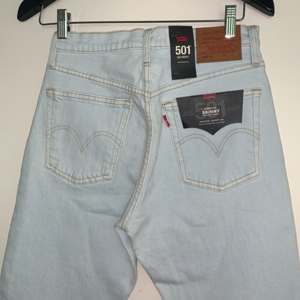 NWT Levi’s 501 Skinny Mint/Menthe Jean Size 26 - Picture 6 of 9